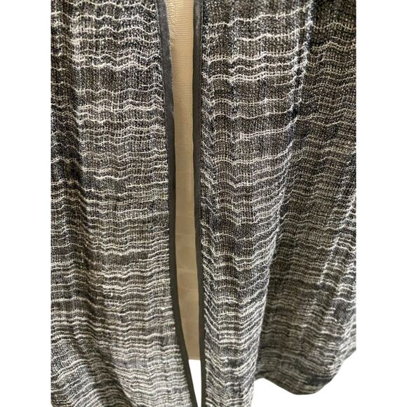 Size XS Eileen Fisher Womens Linen Blend Open Jacket Lightweight Gray - Picture 3 of 7